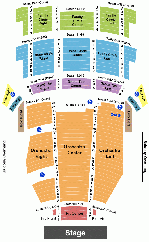 Saenger Theatre Seating Chart Maps Pensacola