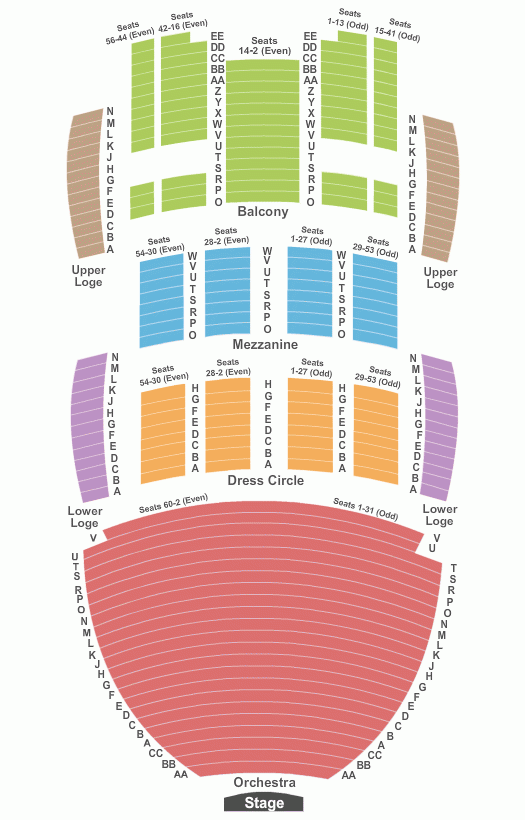 San Diego Civic Theatre Seating Chart Maps San Diego