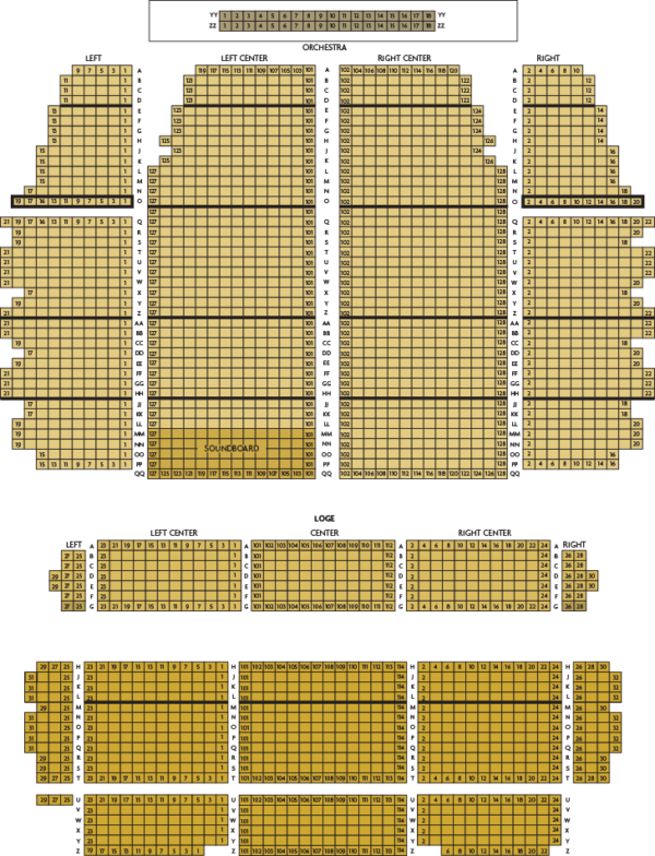 Seat Map Landmark Theatre