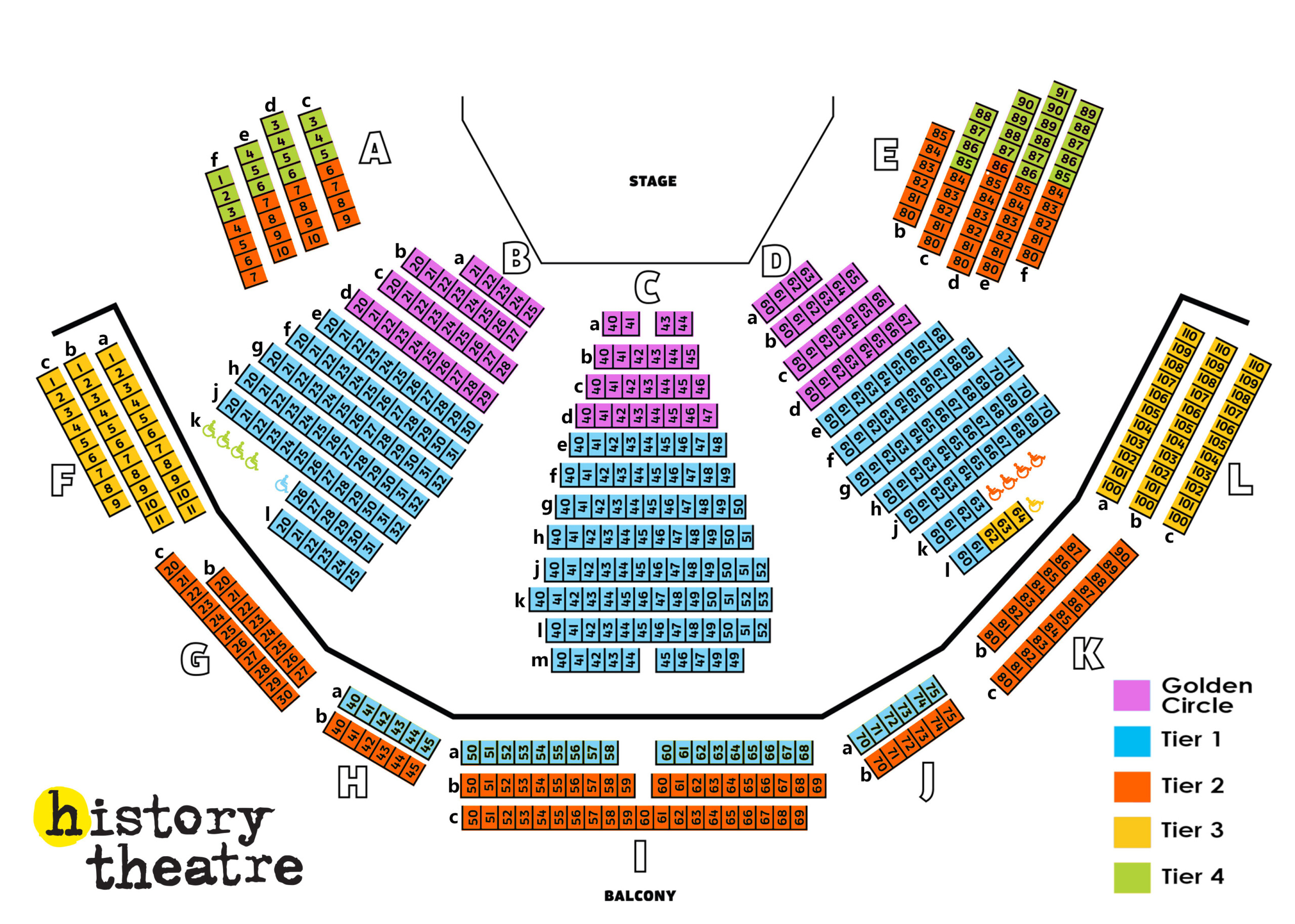 History Theater Seating Chart Theater Seating Chart