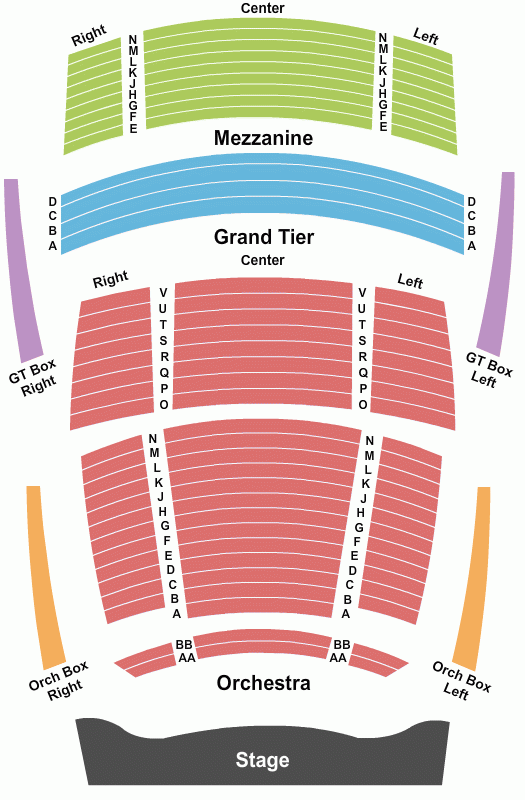 Seating Chart Knight Theatre Charlotte North Carolina