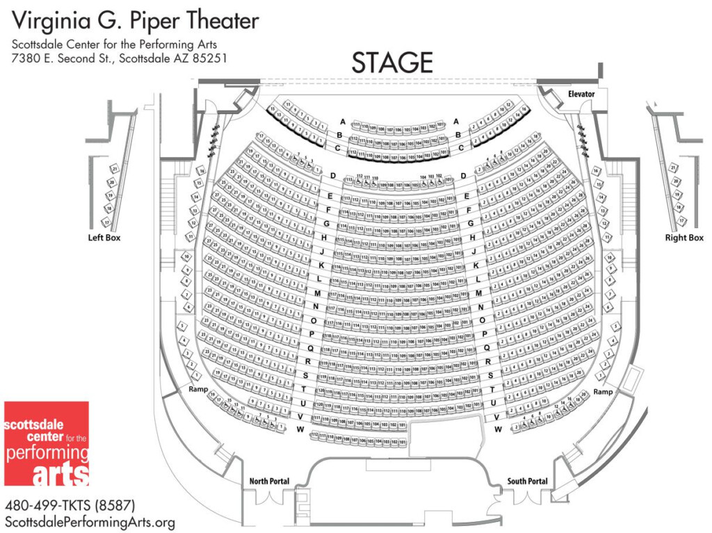 Seating Chart Of Virginia G Piper Theater Arquitetonico Urbanismo