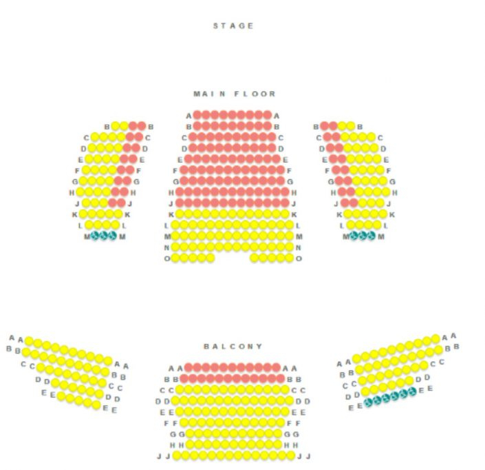 Seating Chart Pricing Policies Sheldon Theatre