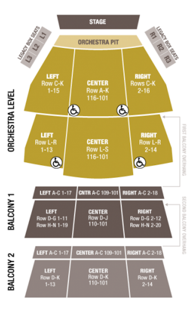 Seating Chart The Carolina Theatre Durham North Carolina