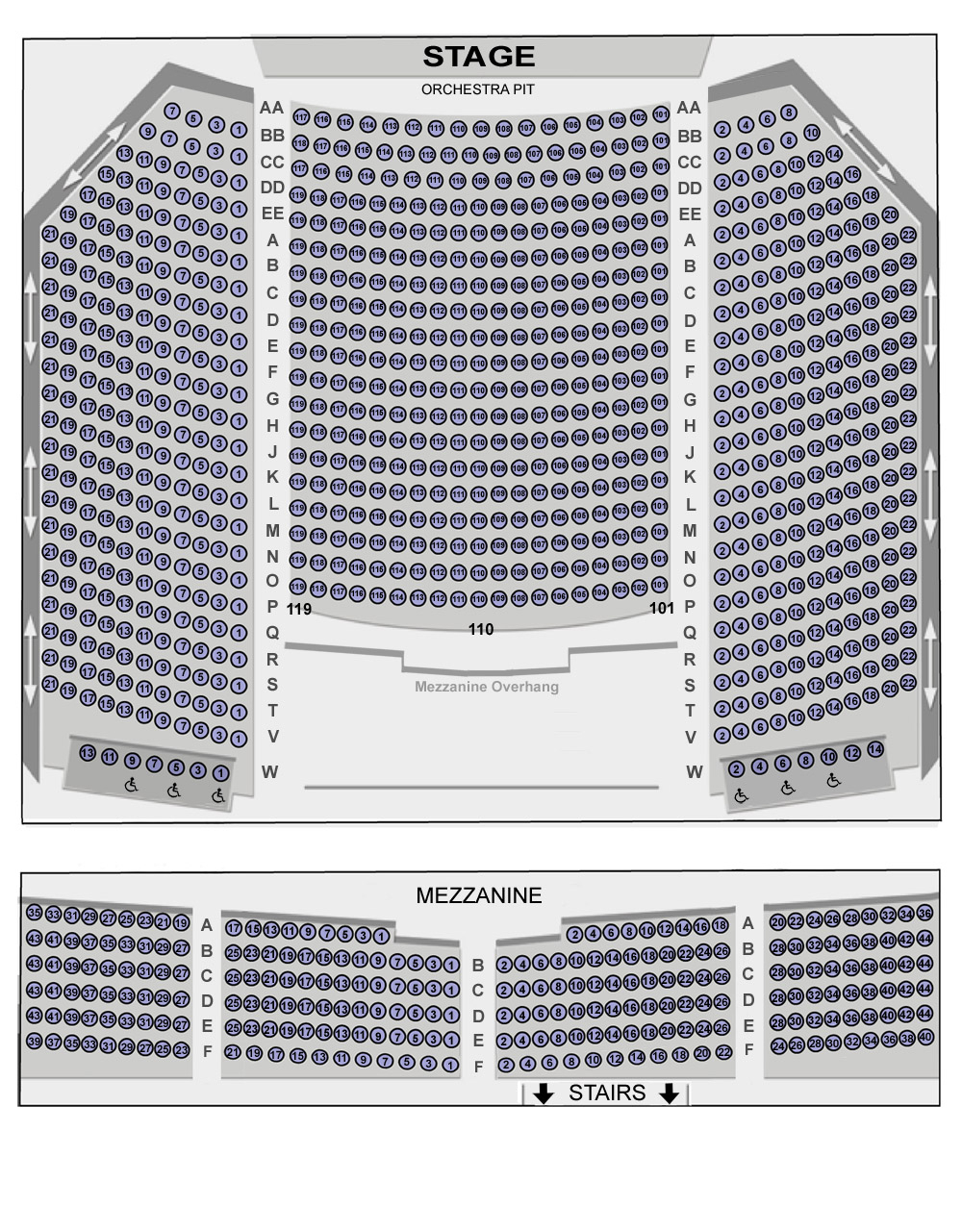 Gateway Theater Seating Chart Theater Seating Chart