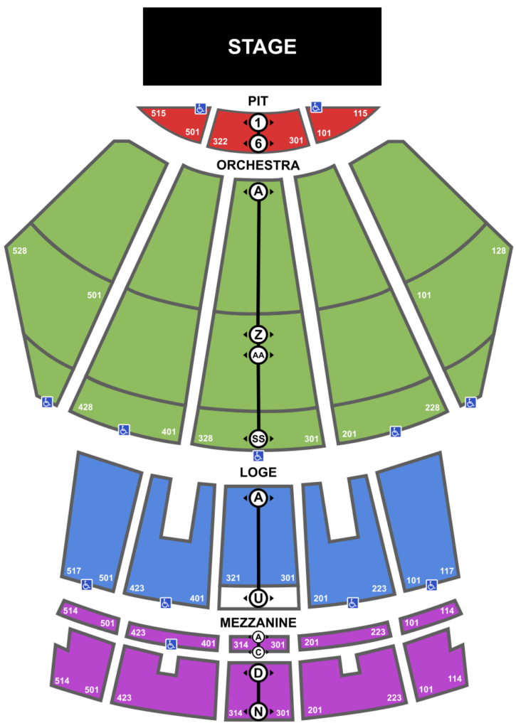 Seating Map Microsoft Theater