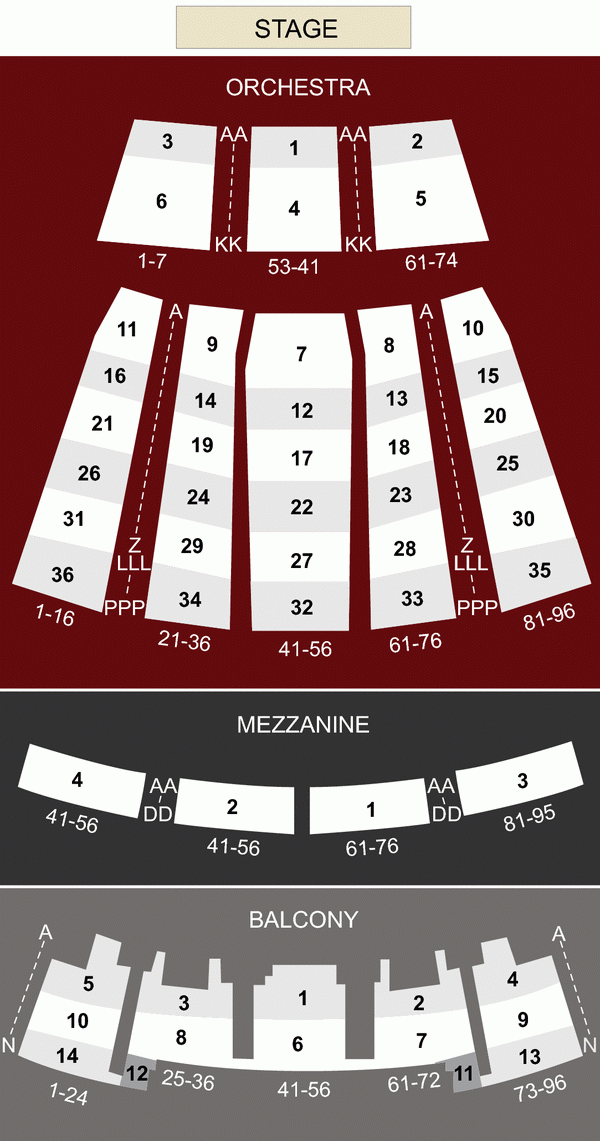 Sony Centre For The Performing Arts Toronto ON Seating Chart 