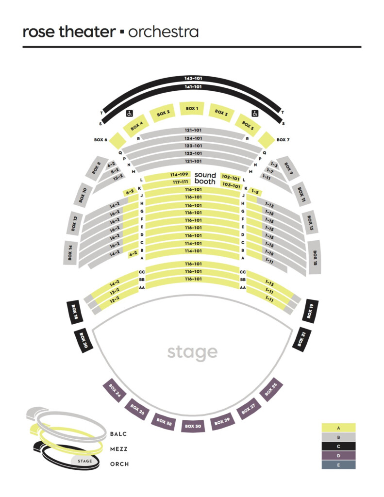 Subscriber Seating Charts Jazz At Lincoln Center