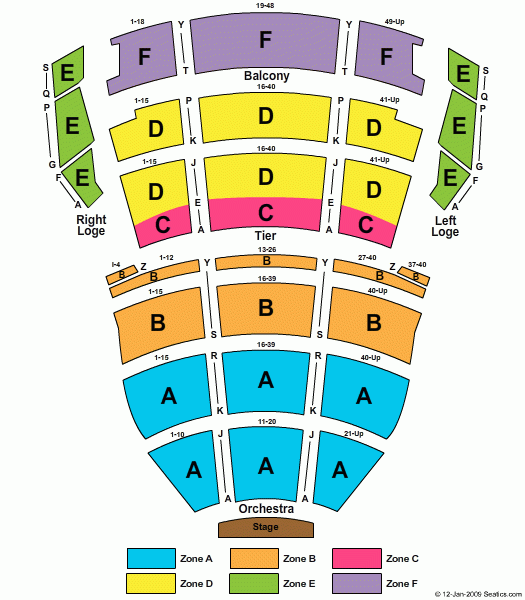 Tennessee Performing Arts Center Seating Chart Tennessee Performing