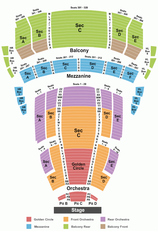 The Buell Theatre Seating Chart Denver