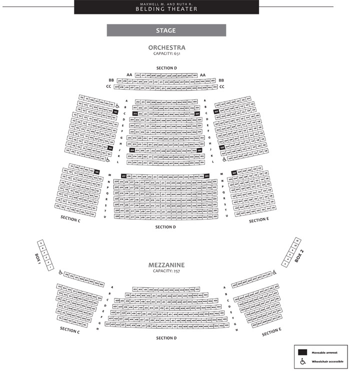 The Bushnell Center For The Performing Arts Seating Charts