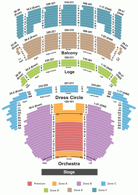 The Palace Theatre Seating Chart Rectangle Circle