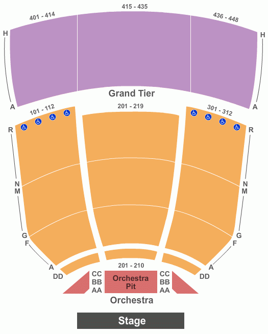 TPAC Polk Theater Seating Chart Maps Nashville