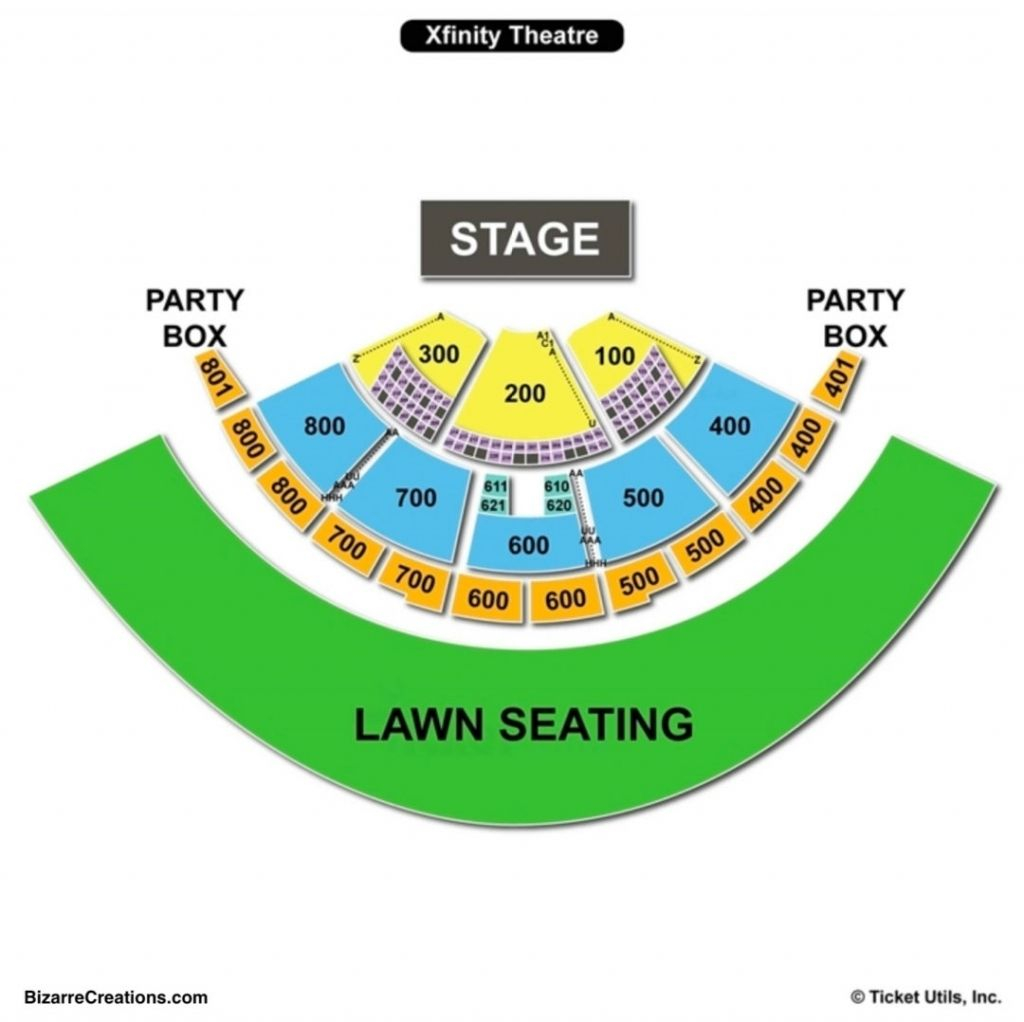 Xfinity Theater Hartford Seating Chart With Rows Theater Seating Chart